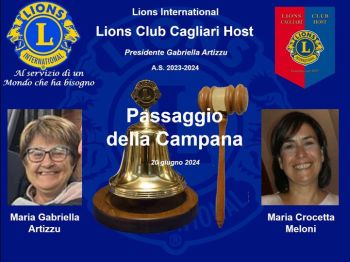 Il Lions Club Cagliari Host ha celebrato il Passaggio di Campana